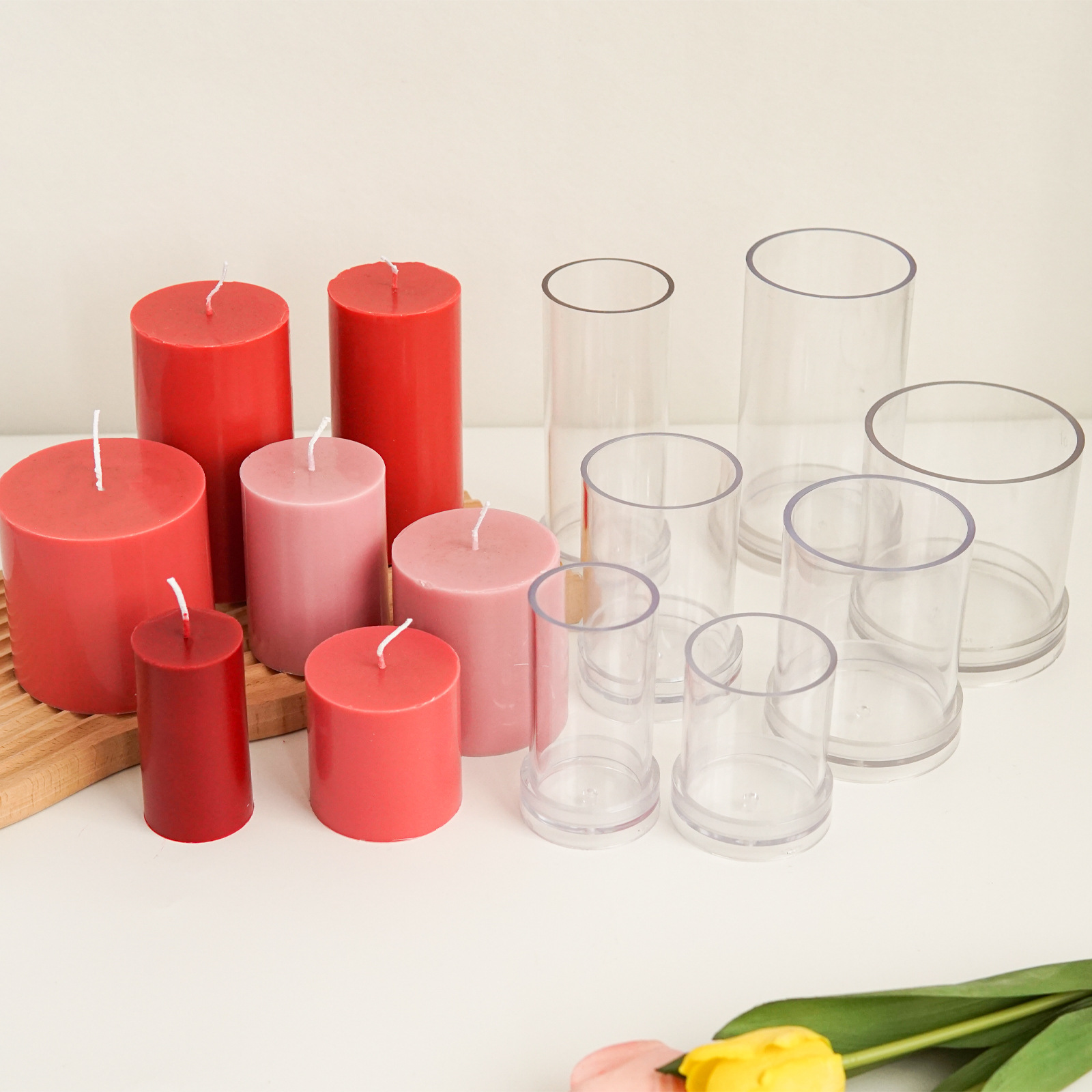 Candle Making Kits - Verschiedene 3D Zylindrische Kerze Form Kunststoff