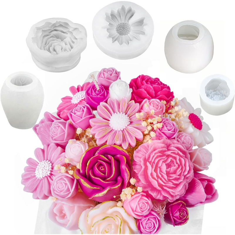 5-teiliges Blumen-Kerzenformen – Candle Making Kits Bewertung und Preis