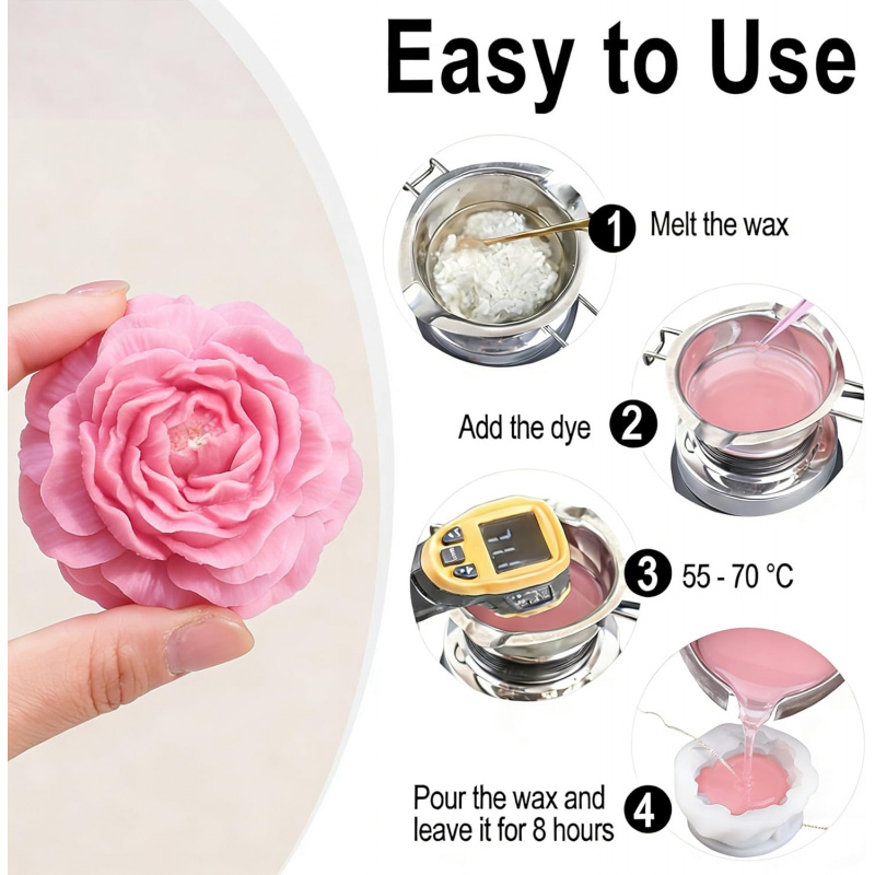 5-teiliges Blumen-Kerzenformen – Candle Making Kits Bewertung und Preis